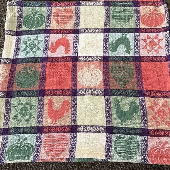 Autumnal2 Farmhouse Set of 4 Dinner Square Cloth Napkins- 16” by 16” - Picture 8 of 16